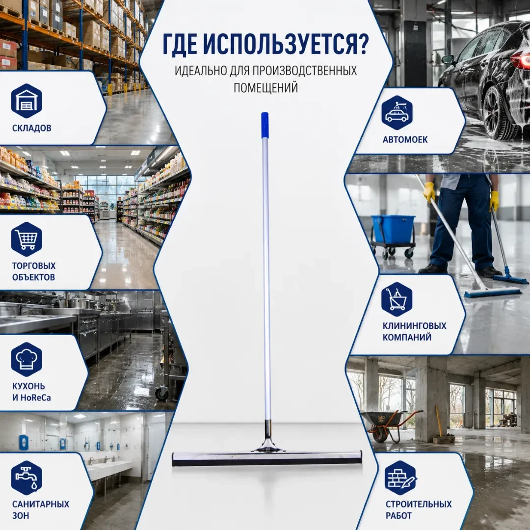 Сгон для пола прямой с рукояткой 75 см, арт. Н1714